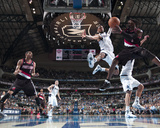 Portland Trailblazers v Dallas Mavericks - Game Five, Dallas, TX - April 25: Andre Miller and Tyson Photographic Print