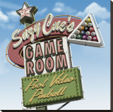 Suzy Cue's Game Room Reproduction transférée sur toile par Anthony Ross