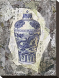 Blue Dragon Vase Stretched Canvas Print by David Hewitt