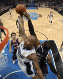 Atlanta Hawks v Orlando Magic - Game Five, Orlando, FL - April 26: Quentin Richardson and Josh Smit Fotografisk tryk