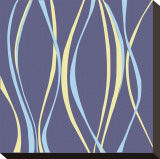 Aqua Blue Stretched Canvas Print by Denise Duplock
