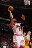 Indiana Pacers v Chicago Bulls - Game Five, Chicago, IL- April 26: Carlos Boozer and Tyler Hansbrou Photographic Print