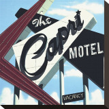 Capri Motel Stretched Canvas Print by Anthony Ross