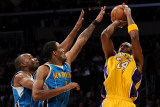 New Orleans Hornets v Los Angeles Lakers - Game Five, Los Angeles, CA - April 26: Kobe Bryant, Trev Photographic Print