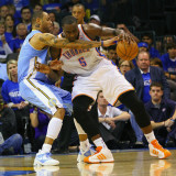 Denver Nuggets v Oklahoma City Thunder - Game Two, Oklahoma City, OK - April 20: Kendrick Perkins a Photographie