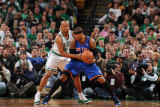 New York Knicks v Boston Celtics - Game Two, Boston, MA - April 19: Carmelo Anthony and Ray Allen Photographic Print
