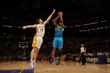 New Orleans Hornets v Los Angeles Lakers - Game One, Los Angeles, CA - April 17: Carl Landry and Pa Photographic Print