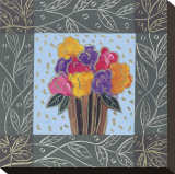 Mixed Bouquet Stretched Canvas Print by Hussey 