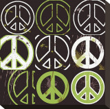 Peace Mantra (green) Reproduction transférée sur toile : par Erin Clark