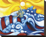 Freedom Surf Stretched Canvas Print by Jon Baker