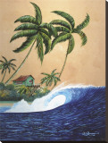 Surf Shack Stretched Canvas Print by Rick Romano