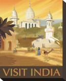 Visit India Reproducción en lienzo de la lámina por Kem Mcnair