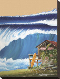Beach House Stretched Canvas Print by Rick Romano