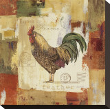 Colorful Rooster II Stretched Canvas Print by Lisa Audit