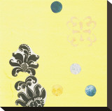 Delightful in Creamery Yellow I Stretched Canvas Print by Yafa 