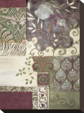 Damson Damask Stretched Canvas Print by Muriel Verger