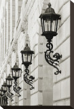 Lamps on Side of Building Reproduction transférée sur toile par Christian Peacock
