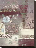 Plum Paisley Stretched Canvas Print by Muriel Verger