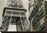 Eiffel Tower Street View, no. 3 Stretched Canvas Print by Christian Peacock