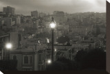 Street Lamp in Russian Hill Stretched Canvas Print by Christian Peacock
