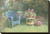 Garden Corner Stretched Canvas Print by Allan Myndzak
