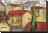 Village View Stretched Canvas Print by Eric Balint
