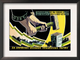 OZET, Organization of Jewish Land Workers Poster by Mikhail O. Dlugach