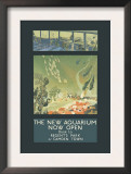 The New Aquarium Now Open Poster by George Sheringham