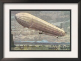 Zeppelin above Lake Constance Prints
