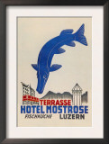 Hotel Mostrose Luzern Print by Straub 