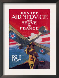 Join the Air Service and Serve in France Posters by Jozef Paul Verrees