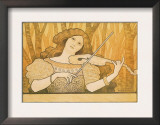 Woman Plays the Violin Posters by Paul Berthon