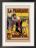 La Francaise: Bordeaux-Paris Bicycle Race Prints by Marodon 