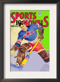 Three Star Goalie Lunges for Puck Posters