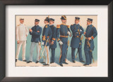 U.S. Navy Uniforms 1899 Prints by Werner 