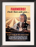 Farmers! Uncle Sam Asks You Poster by Jerome Rogen
