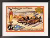 Ben Hur Chariot Races: Sells Brothers' Enormous United Shows Art