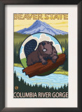 Beaver & Mt. Hood, Columbia River Gorge, OR Posters