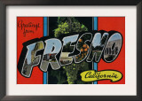Fresno, California - Large Letter Scenes Prints