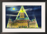 Hartford, Connecticut - Exterior View of the State Capitol Building at Night Prints
