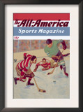 Two Players Converge on Puck Posters by C.r. Schaare