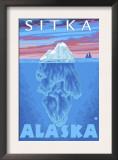 Iceberg Cross-Section, Sitka, Alaska Poster by Lantern Press 
