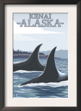 Orca Whales 1, Kenai, Alaska Prints by Lantern Press 