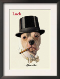 Dog in Top Hat Smoking a Cigar Prints