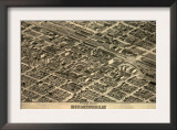Birmingham, Alabama - Panoramic Map Posters
