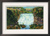 Ithaca, New York - Fall Creek Gorge View, Ithaca Falls Scene Prints