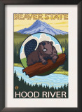 Beaver & Mt. Hood, Hood River, Oregon Print