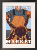King Crab Fisherman, Pike Place Market, Seattle Prints by Lantern Press 