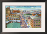 Bridgeport, Connecticut - Aerial View of Business Section of the City Prints