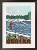 Fly Fisherman, Curry, Alaska Posters